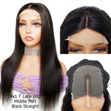 Brown Black Human Hair Wig For Women Lace Front Wig Glueless HD Transparent Lace Closure Natural Black Straight Remy Hair BOBBI