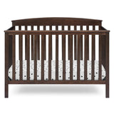 Children Hanover 6-in-1 Convertible Baby Crib, Walnut Espresso/Bianca White/Gray