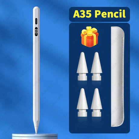 For Apple Pencil 2 1 AIEACH A35 iPad Pencil with Power Display, Palm Rejection, Tilt Stylus Pen for iPad Pro 11 Air 4 5 9th 10th