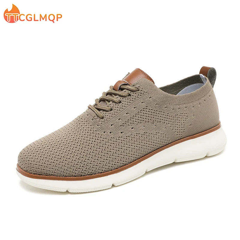 Mens Casual Shoes Fashion Lightweight Breathable Soft-Soled Mesh Shoes Luxury Designer Outdoor Sports Fitness Sneakers Big Size