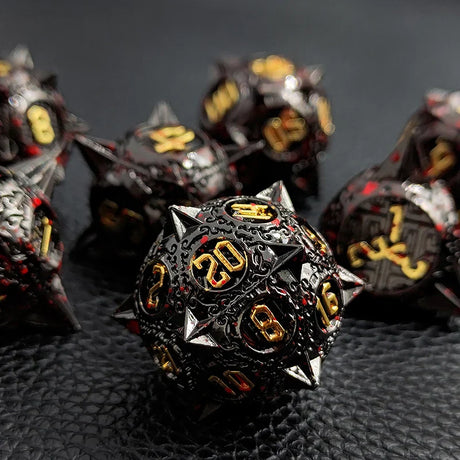 Special Offer Resin Metal Dice Set Sample With Metal Box Polyhedral DND Dice Set Sample Limited to 1 set of RPG game Dice Set