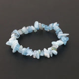 Natural Crystal Gemstone Irregular Energy Stone Bracelet Beads Chips Jewelry Amethys Aquamarine Rose Quartz Bracelets for Women