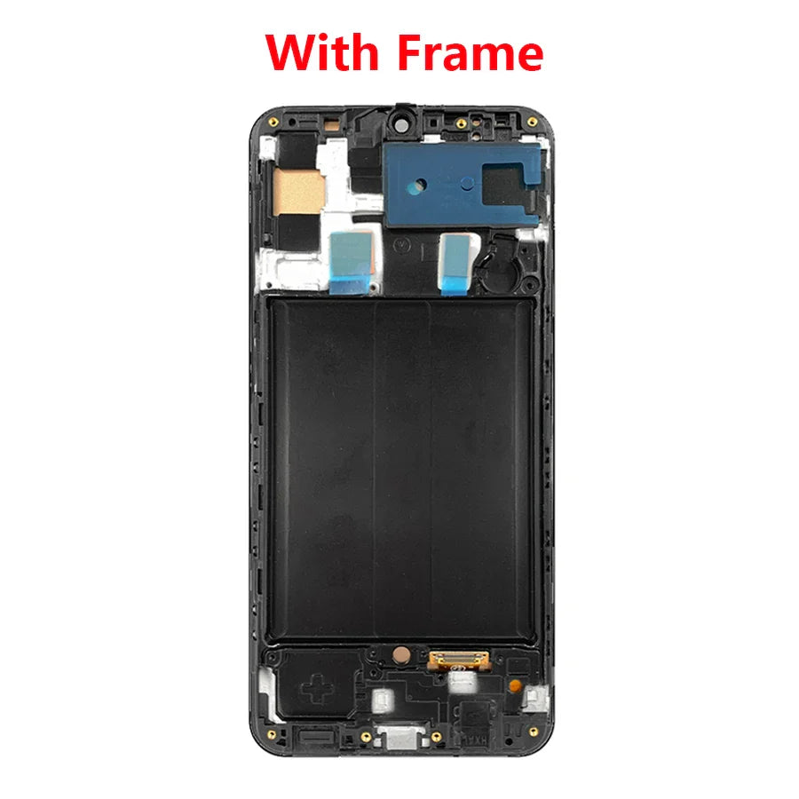 6.4"Super AMOLED For Samsung Galaxy A50 LCD Display Touch Screen Sensor Digiziter Assembly Replace For Samsung A505 With Frame