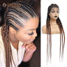 Incoo 36" Full Lace Braided Wigs For Black Women Jumbo Knotless Box Braid Lace Wigs Cornrow Synthetic Wig Braide African Hair