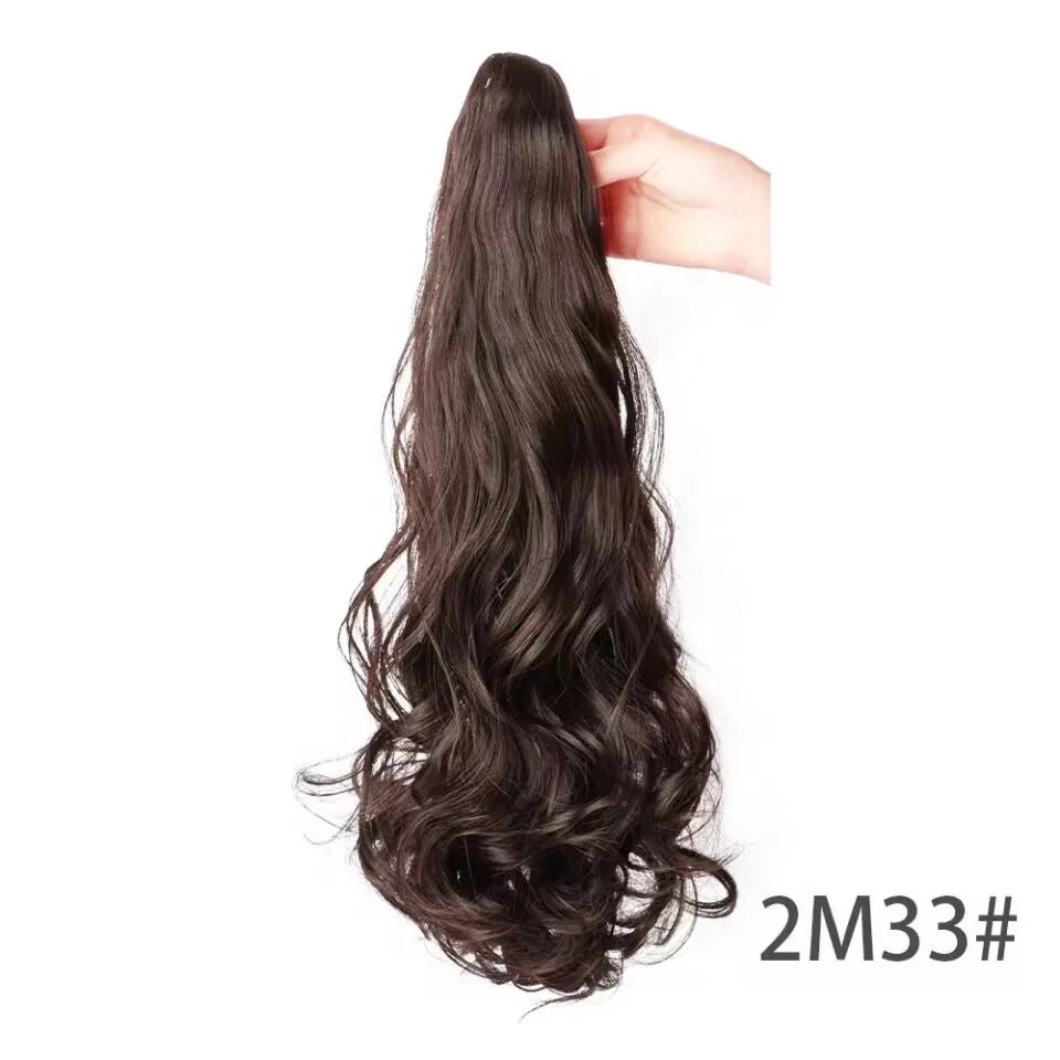 Ponytail Extension Wavy Curly Ponytail Hair Extension Synthetic Hair Extensions Ponytail Drawstring Hairpieces for Women