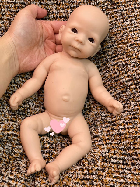 8 styles/28cm Cuddly Unpaint Solid Silicone Bebe Reborn Girl Full Body Silicone Baby Girl Lifelike Real Corpo De Silicone Doll