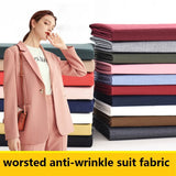 150cm X 50cm Twill Worsted Anti-wrinkle Solid Color JK Uniform Suit Fabric Suits Skirts Pants Dresses DIY Apparel Sewing Fabric