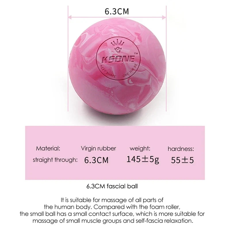 KSONE Lacrosse Massage Ball-Portable Fitness Massage Ball -Muscle Massage Roller-Relaxation Soft Massage Ball