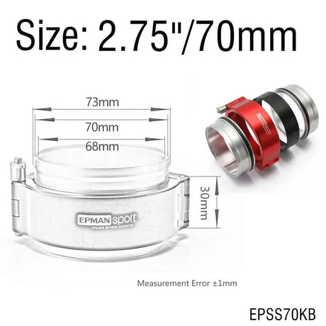 EPMAN HD Clamp System Assembly Exhaust V-band Clamp Quick Release For 2.0"/2.5"/2.75"/3.0" OD Exhaust / Intercooler Pip/Turbo