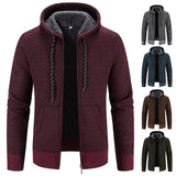 Male Knitted Casual Jackets with Hood Men's Sweater Coat Y2K Hoodies Korean Streetwear Baseball Jumpers Jersey Top Clothing