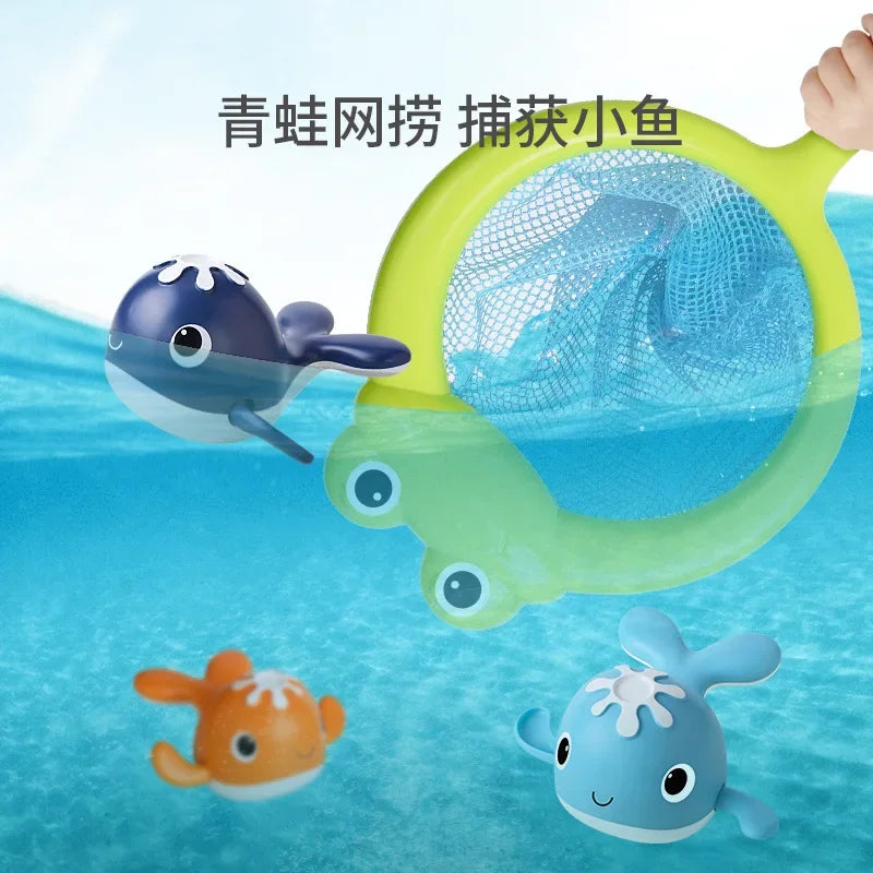 Cute Baby Bath Toy Kids Fishing Toy Set Magnetic Parent-child Interactive Game Swimming Pool Water Play Toy for Children Toddler