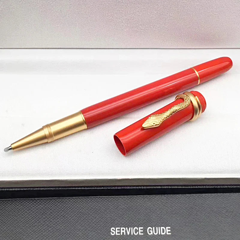 PPS Inheritance Series MB Red&Black Classic Fountain Rollerball Ballpoint Pen with Exquisite Snake Clip Writing Smooth