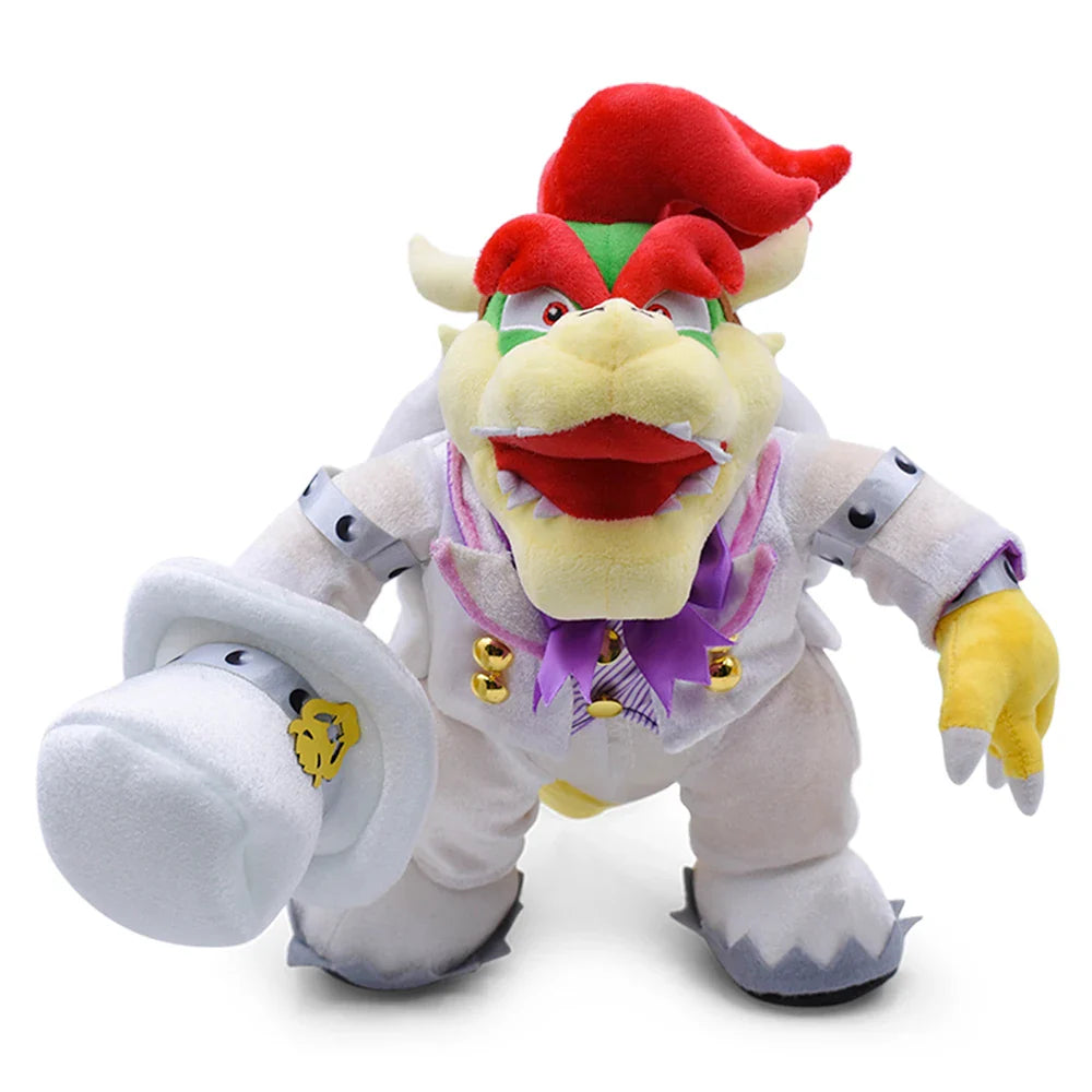 9 Styles Mario Plush Toys Princess Peach Fury Bowser Koopa King K.Rool Meowser Stuffed Cartoon Peluche Dolls Free Shipping