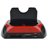 HDD Docking Station IDE Dual USB Clone Hard Drive Multi Function Reader With US Plug