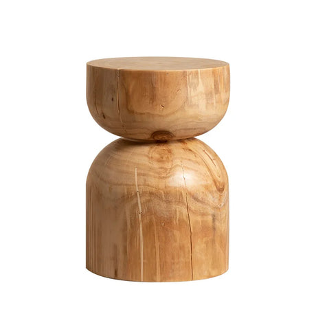 Creative Solid Wood Stool Log Pouf Sitting Stool Household Side Table Stump Hotel Decoration Coffee Table Creative Round Stool