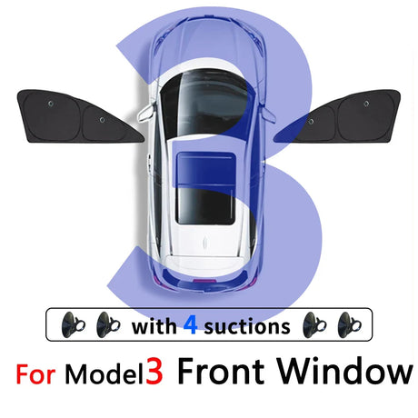 Car Side Window Sunshade Front Rear Windshield Privacy Window Screen SunShade for Tesla Model3 2017-2021 2022Model Y accessories