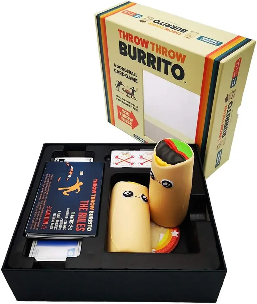 Throw Throw Burrito by Exploding Kittens A Dodgeball Card Game Family-Friendly Party Games  for Adults, Teens & Kids 2-6 Players