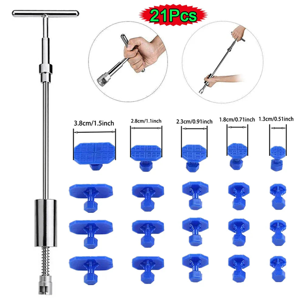 Auto Accessories Sheet Metal Dent Repair Tools Car Body Paintless Mix Size Suction Cup Puller Set Mechanical Workshop Hail Pit