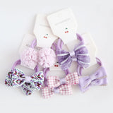 10Pcs/Lot  Children's Cute Headwear Hair Accessories Baby's Basic Bow Tie Band Set Small Scrunchie Kids Elastic Hair Ties