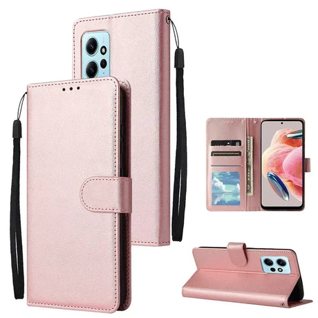 Wallet With Hanging Rope Magnetic Flip Cover Photo Frame Leather Cover For Xiaomi 13T Redmi 12C 10C 9T Note 12S 12Pro 11S 10 9 8