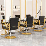 Gold Salon Beauty Barber Chair Luxury Personalized Lifter Classic Chair Swivel Cheap Minimalist Fashionable Cadeira Furniture