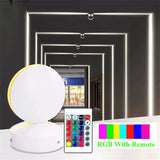 Waterproof RGB LED Window Sill Light With Remote 360 Degree Ray Door Frame Line Wall Lamp Villa Hotel Aisle Bar Decor Sconce