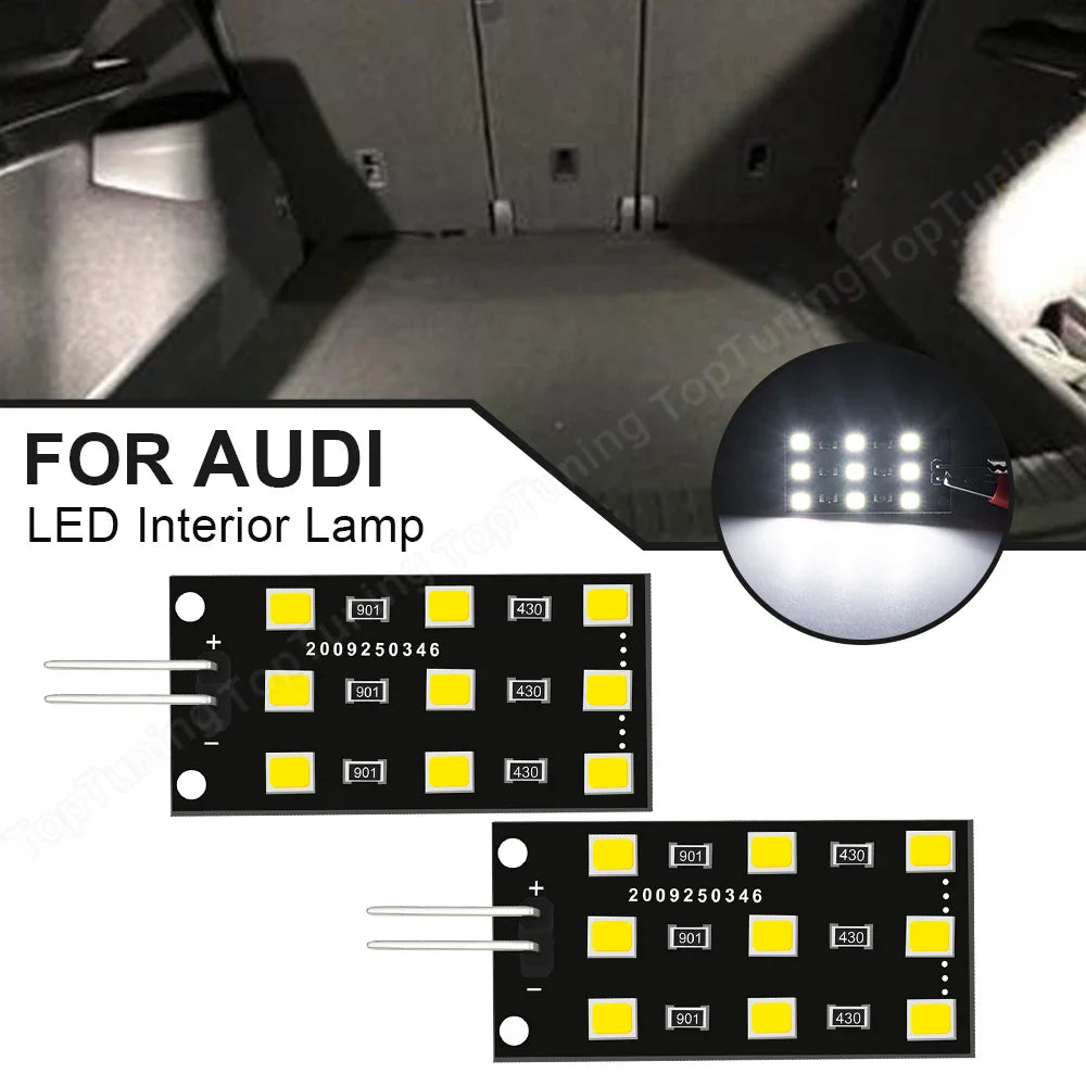 2x For Audi A1 A2 A3 A4 S4 B8 A6 A7 A8 Q3 Q5 LED Interior Footwell Trunk Boot Light Indoor Lamp For Skoda Octavia Rapid Superb