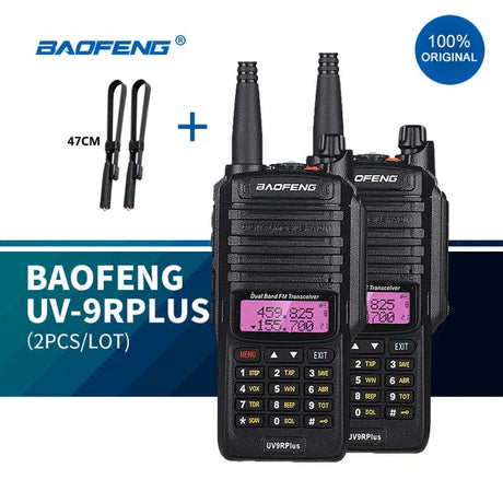 100% Original baofeng uv9r plus upgraded dual band radio waterproof walkie talkie communications amateur vhf uhf marin radio ham