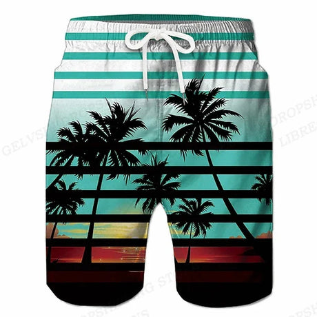 Men's Swimming Shorts Coconut Tree 3d Surfing Board Short Kids Beach Shorts Men Trunk Masculina Swim Trunks Sportwear Briefs Boy