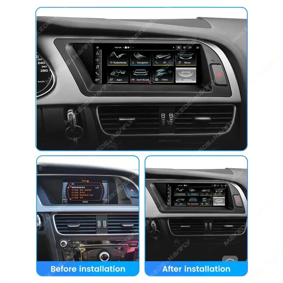 Android 13 CarPlay Auto Radio Intelligent System for Audi A4 B8 A5 2009 2010 - 2016 Car Multimedia Player Stereo GPS Navi Screen