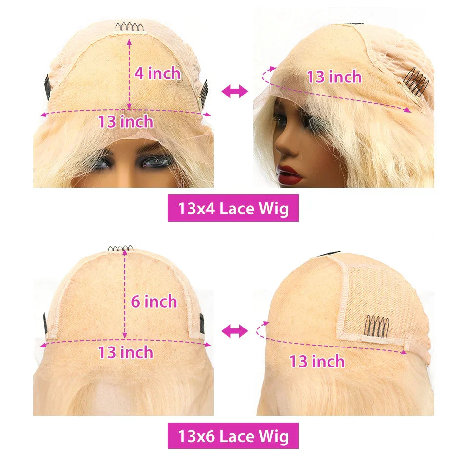 Rosabeauty HD Glueless 13x6 613 Body Wave Honey Blonde Lace Frontal Human Hair Wig Brazilian Color 13x4 Lace Front Wig For Women