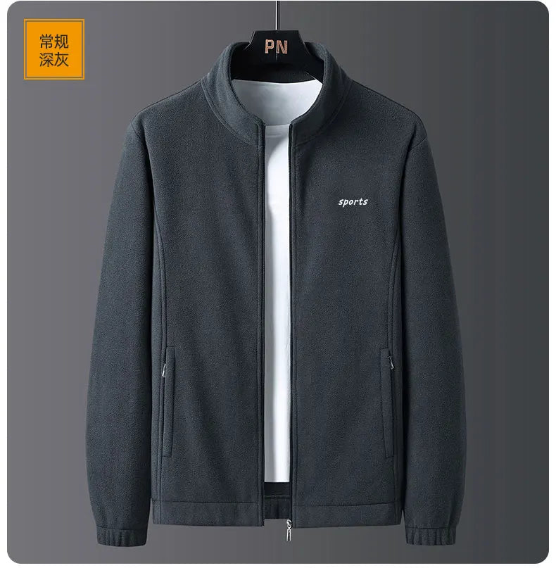 Men's HOODIES Casual Solid Color New Autumn Winter Fashion Men Stand-up Collar Sweatshirts Loose Version Cardigan Long Sleeve