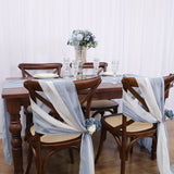 40PCS Chiffon Chair Sashes Wedding Chair Decoration 16x275cm Long For Wedding Aisle Decorations Party Banquet Event Baby Shower