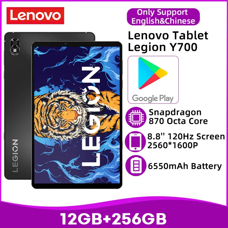 Lenovo LEGION Y700 Gaming Tablet 2022 8.8inch 6550mAh 45W Charging 2560*1600 One-handed