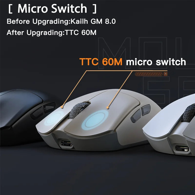 Darmoshark M3 Optical Esports Gaming Mouse Wireless Bluetooth 3-Mode 26KDPI PAM3395 TTC Microswitch Mice For Computer Laptop PC