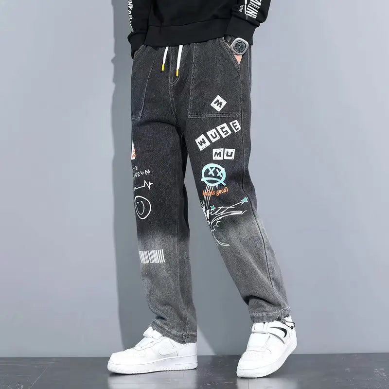 2023 Spring Autumn New Streetwear Baggy Jeans Men Korean Denim Cargo Jean Pants Baggy Harem Jean Trousers Male Brand Clothing