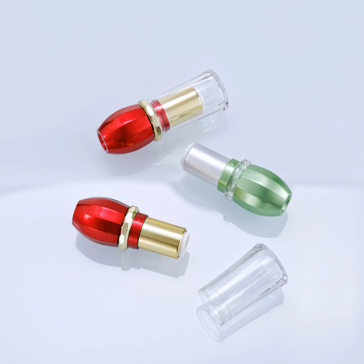 12.1mm DIY Green Bottle Lipstick Refillable Wholesale Lip Balm Fillers Empty Lip Rouge Accessories Lip Gloss Container