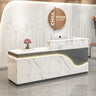 White Light Reception Desks Design Stylish Modern Luxury Reception Desks Office Front Mostrador Negocio Commercial Furniture