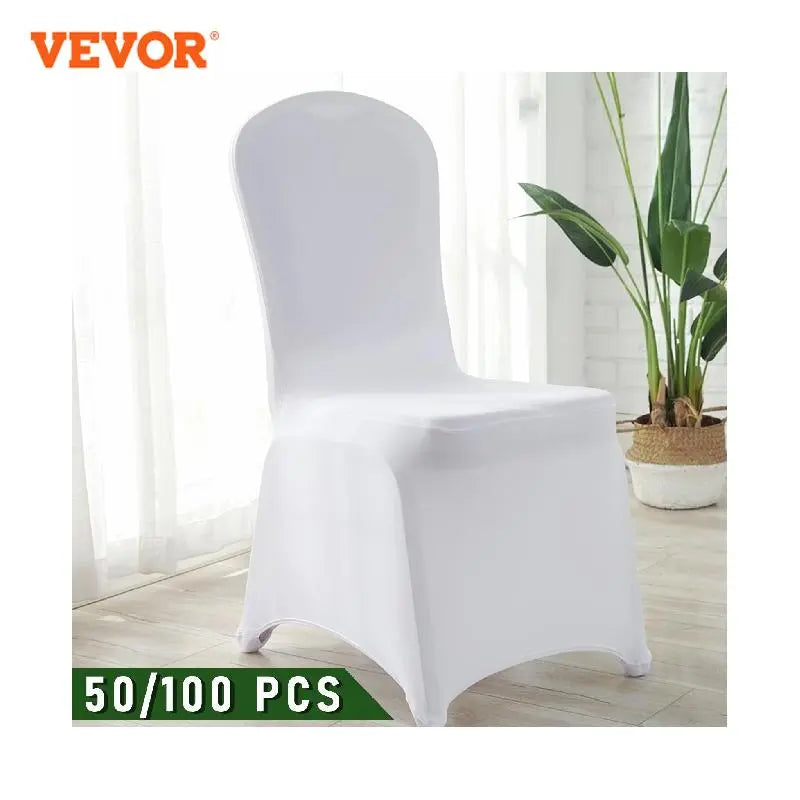 VEVOR 50 100Pcs Wedding Chair Covers Spandex Stretch Slipcover for Restaurant Banquet Hotel Dining Party Universal Chair Cover