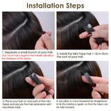 Mini Tape in Human Hair Extensions Double Side Invisible Seamless Tape in Hair 10pcs/set Natural Straight Black Brown Blonde