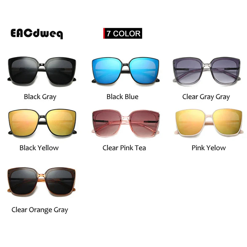 New Large Frame Square Sunglasses Women's Brand Designer Fashion Sun Glasses Men's Outdoor Driving Eyewear UV400 Oculos De Sol