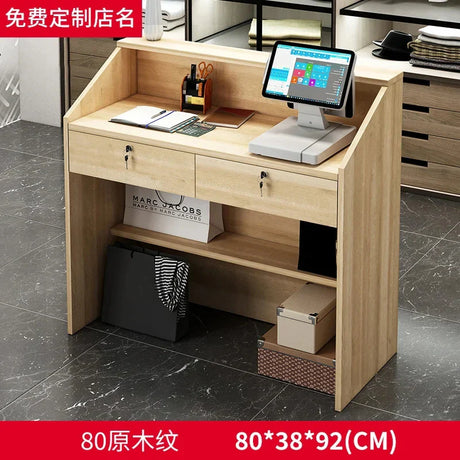 Modern Reception Desks Office Furniture Simple Bar Counter Commercial Clothing Store Cashier Desk Barber Shop Reception Desks