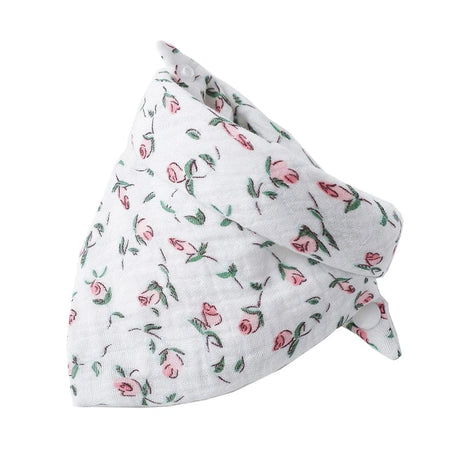 Baby Bibs Bandana Muslin Drooling Bib for Infant 0-1Year Baby Teething Soothe Towel High Absorbent Stylish Floral Bib Dropship