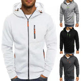 Men's Hoodies Sweatshirts Spring Autumn Casual Solid Zip Up Hoodie Tracksuit Long Sleeve Hooded Sweatshirt M-4XL Hoody Coat Men