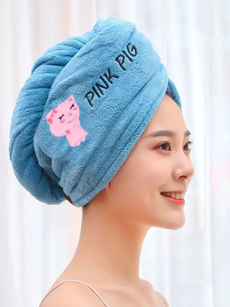 Women Microfiber Towel Hair Towel Bath Towels for Adults Home Terry Towels Bathroom Serviette De Douche Turban for Drying Hair