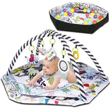 New Multifunctional Fitness Frame Round Play Crawling Mat 0-12 Months Baby Puzzle Game Blanket Fun Sounding Pendant Gift For Kid