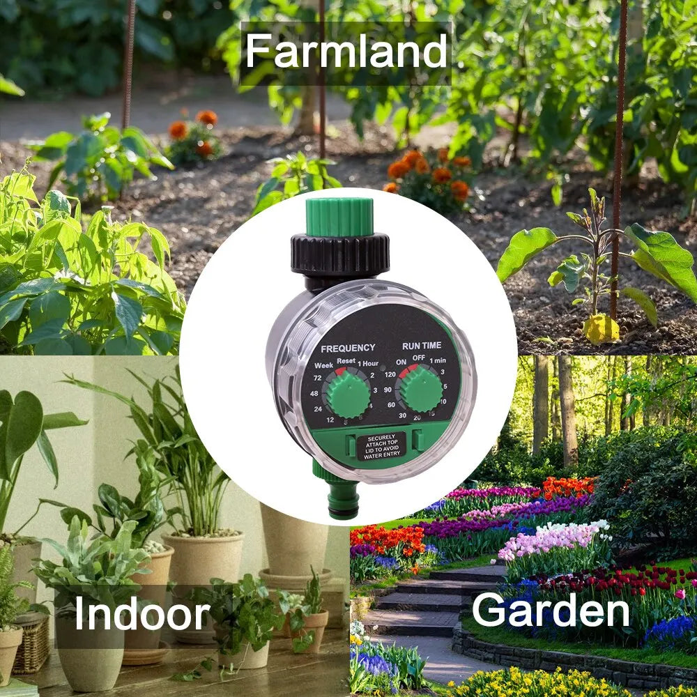 Garden Ball Valve Automatic Electronic Watering Timer Home Garden Irrigation Timer 0 Water Pressure Working Controller System