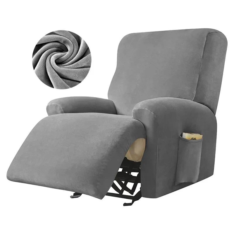 Polar Fleece Recliner Sofa Cover Elastic All Inclusive Boy Chair Cover Relax Armchair Sofa Cover Furniture Cover For Living Room