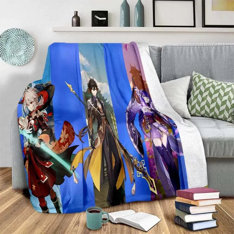 Genshin Impact blanket sofa blanket air conditioning cover blanket blankets for beds cute blanket children‘s blanket