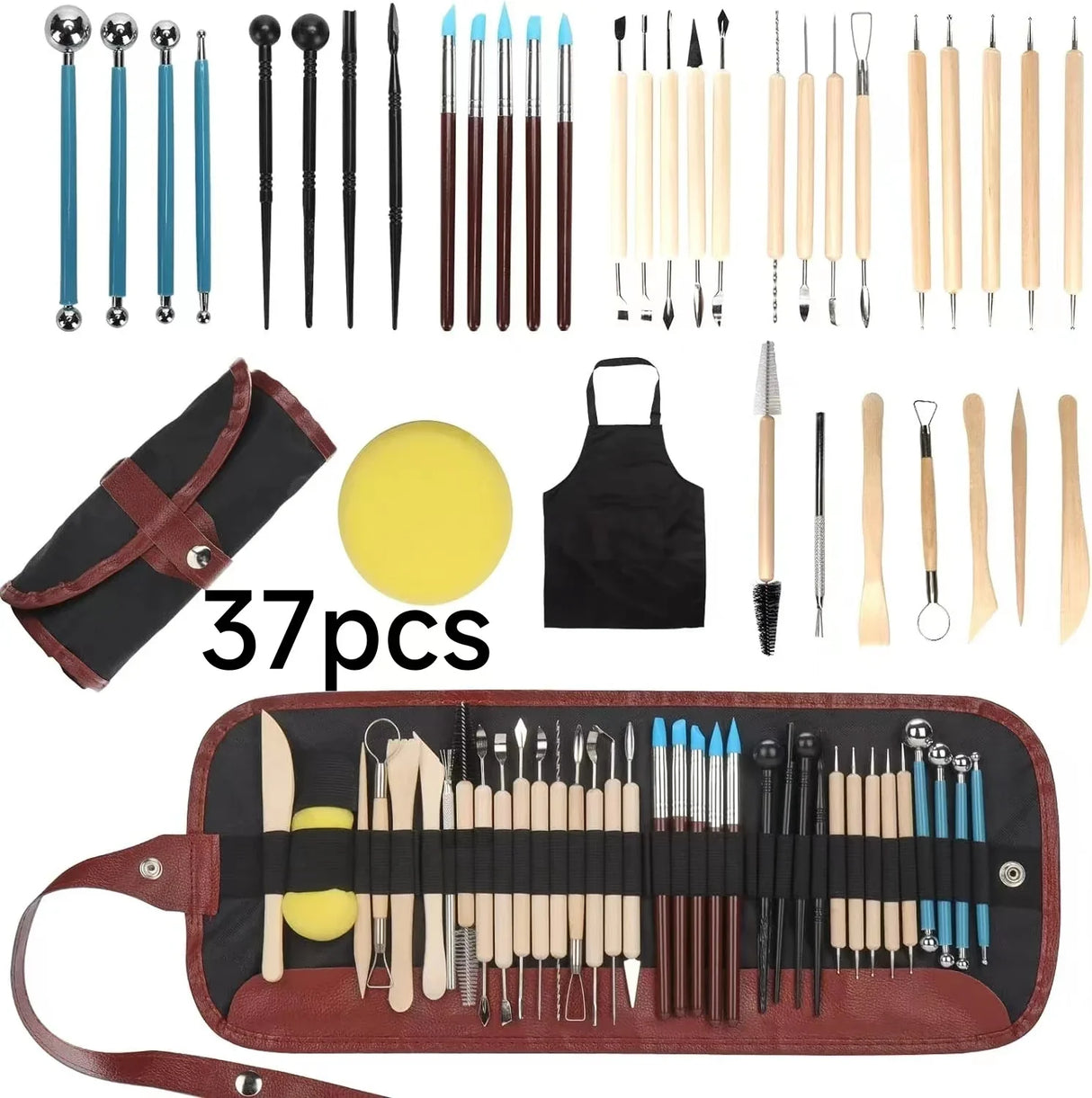 Pottery Clay Sculpting Tools Kit 8-61 Pcs/Set, Ceramic Wax Clays Carving Tools for Art Craft Pottery Sculpting Modeling Tool Set